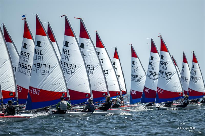 International Topper World Championships 2026 at St Pierre Quiberon, France photo copyright Gérard Touren taken at Société des Régates de Saint Pierre Quiberon and featuring the Topper class