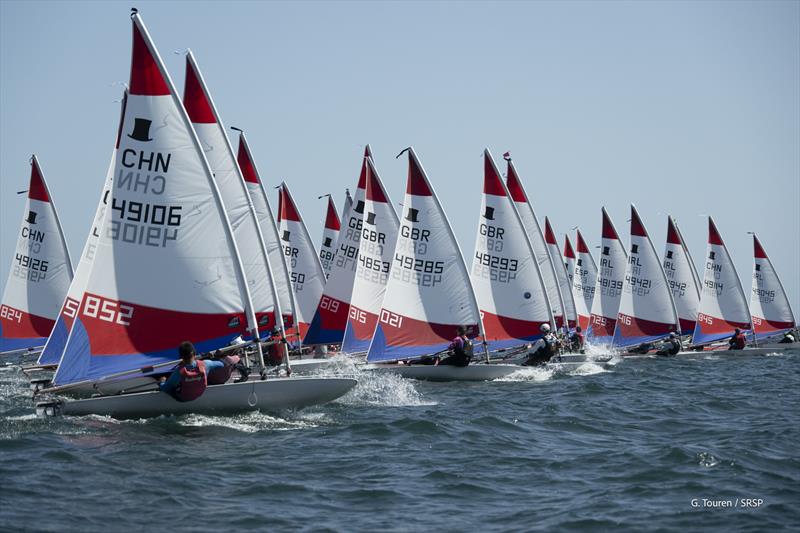International Topper World Championships 2026 at St Pierre Quiberon, France photo copyright Gérard Touren taken at Société des Régates de Saint Pierre Quiberon and featuring the Topper class