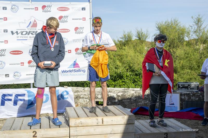 5.3 Bronze fleet podium - International Topper World Championships 2026 at St Pierre Quiberon, France - photo © Gérard Touren