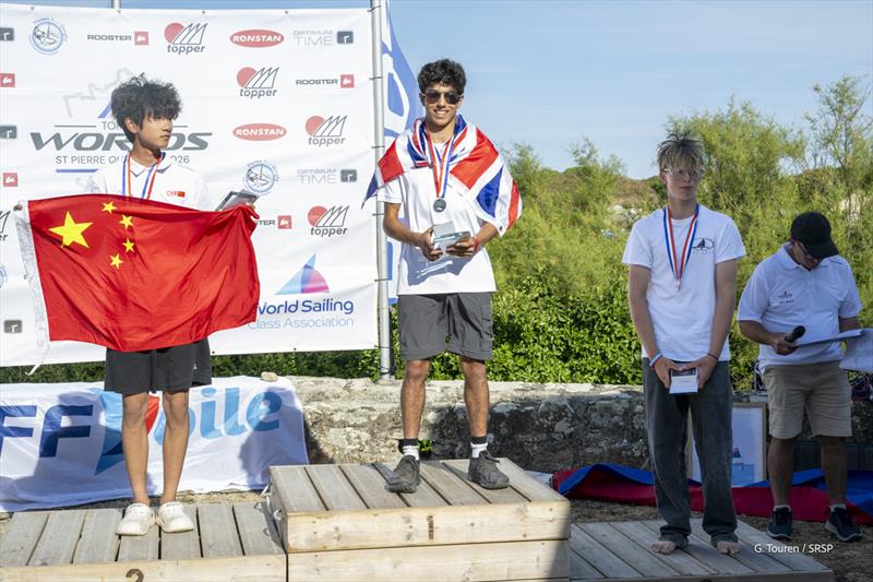 5.3 Silver fleet podium - International Topper World Championships 2026 at St Pierre Quiberon, France - photo © Gérard Touren