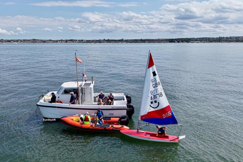Waiting for wind - Whitstable Week 2026 photo copyright Eye sky taken at Whitstable Yacht Club and featuring the Topper class