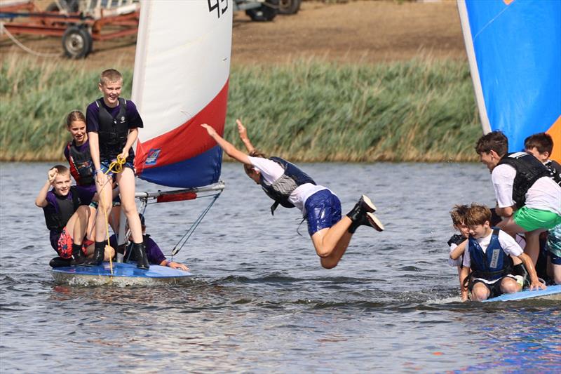 Fun on the lake - Blackwater SC's cadet week photo copyright Alan Adkins taken at Blackwater Sailing Club and featuring the Topper class
