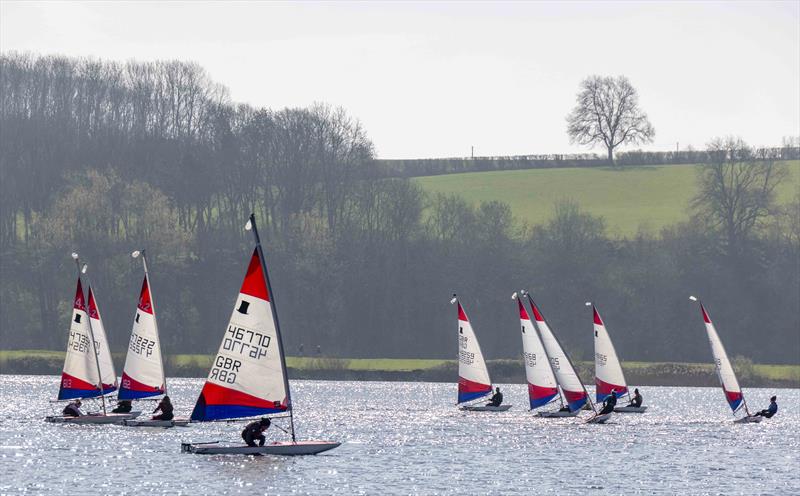 Sunday's Junior Race during the Easter Cooler at Notts County photo copyright David Eberlin taken at Notts County Sailing Club and featuring the Topper 4.2 class