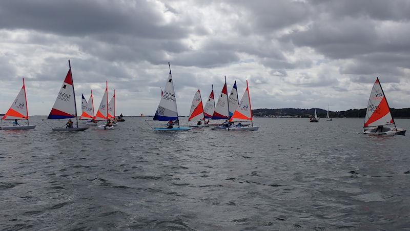 Silver Fleet during the Junior Sailing Regatta at Starcross photo copyright Cate West taken at Starcross Yacht Club and featuring the Topper 4.2 class