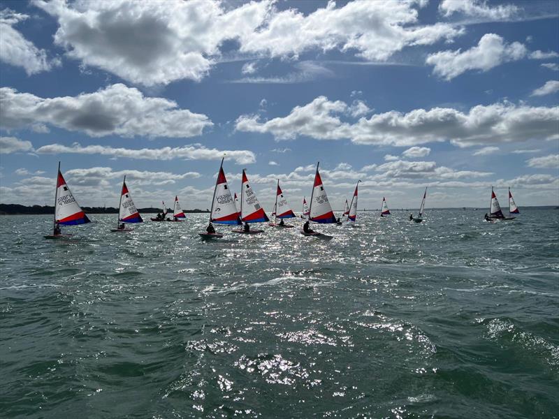 Rooster Southern Topper Traveller Series Event 1 at Hamble River photo copyright Shaun Murphy taken at Hamble River Sailing Club and featuring the Topper 4.2 class