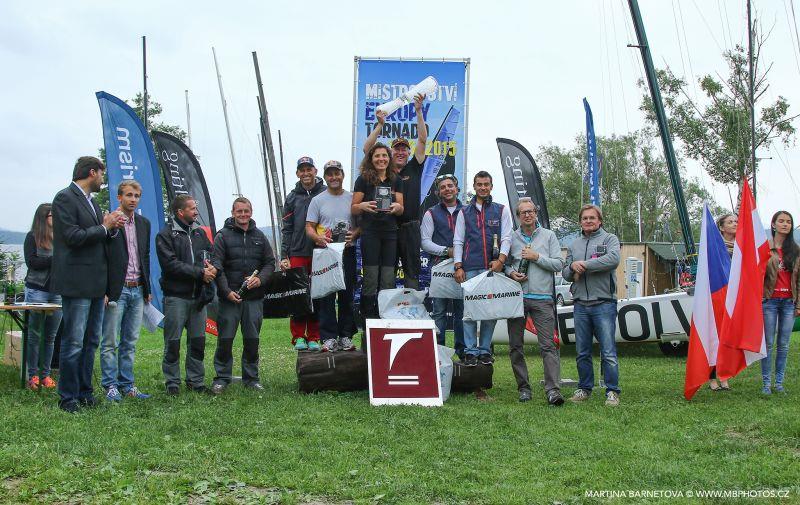 Open Champions in the Tornado Europeans at Lake Lipno, Czech Republic photo copyright Martina Barnetova taken at Yacht Club Jestrábí and featuring the Tornado class