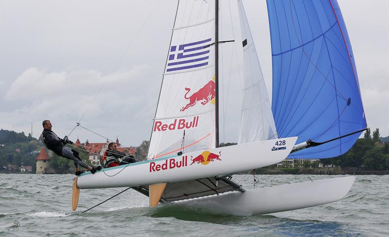 Iordanis Paschalidis and Konstantinos Trigonis win the Tornado Worlds at Lake Constance photo copyright Martina Barnetova taken at Lindauer Segler-Club and featuring the Tornado class