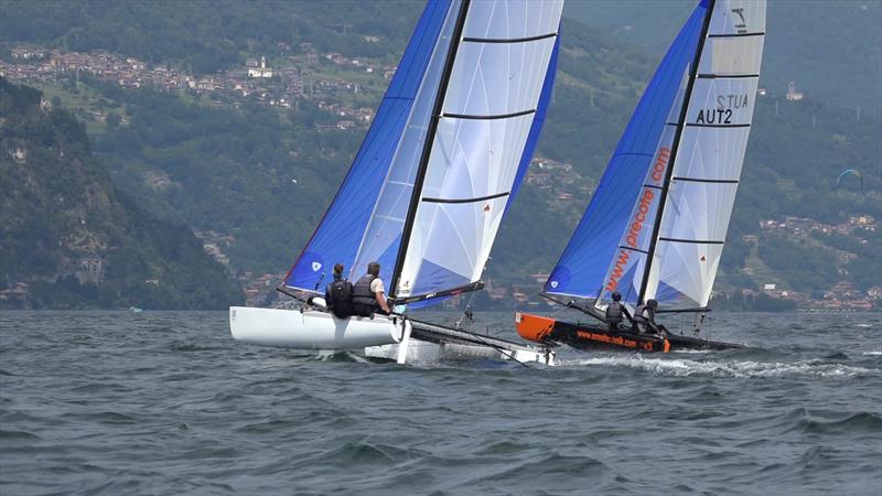 Tornado Europeans at Lake Como day 1 photo copyright Icarus Sailing Media taken at Centro Vela Dervio and featuring the Tornado class