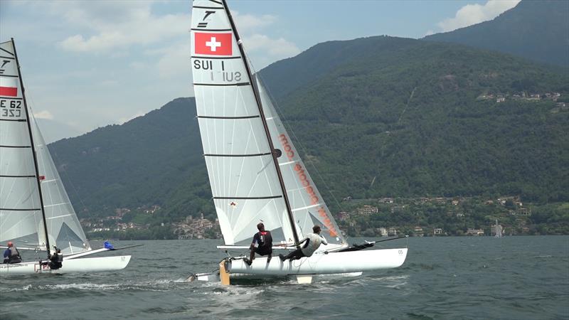 Tornado Europeans at Lake Como day 1 photo copyright Icarus Sailing Media taken at Centro Vela Dervio and featuring the Tornado class