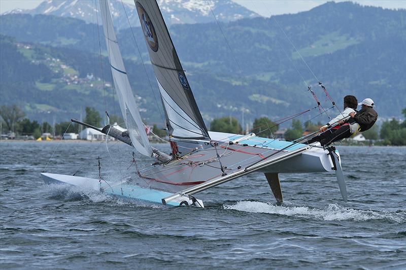 2013 Tornado Europeans at Lake Constance day 2 photo copyright Martina Bartenova taken at Yacht Club Rhein Delta and featuring the Tornado class