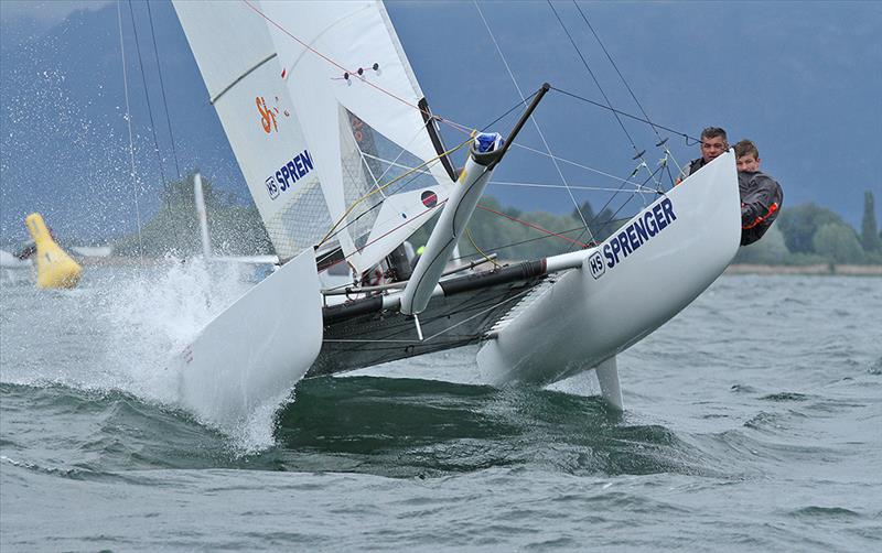 2013 Tornado Europeans at Lake Constance day 3 photo copyright Martina Bartenova taken at Yacht Club Rhein Delta and featuring the Tornado class