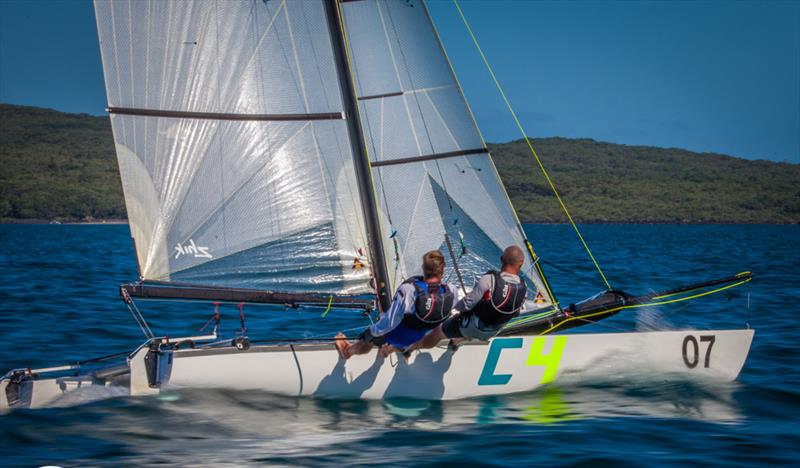 Day 1, Int Tornado Class 2019 World Championship presented by Candida, Takapuna Boating Club, January 5, 2019 photo copyright Suellen Davies taken at Takapuna Boating Club and featuring the Tornado class