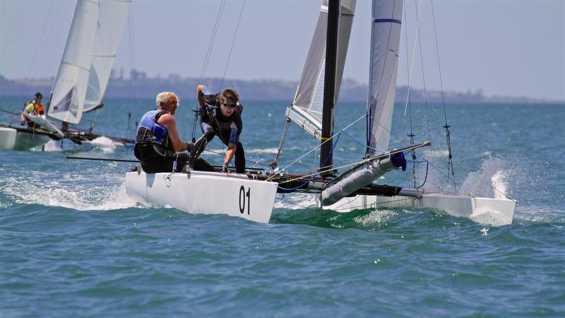 Rex and Brett Sellers - Race 6 - Int Tornado Worlds - Day 3, presented by Candida, January 7, photo copyright Richard Gladwell taken at Takapuna Boating Club and featuring the Tornado class