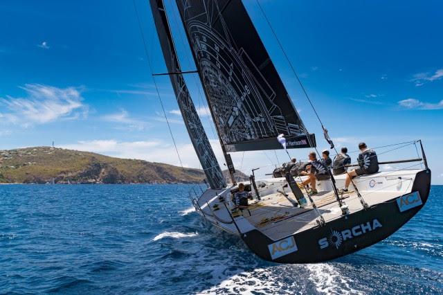 The final day at Les Voiles de St. Barth photo copyright Gramm Michael taken at Saint Barth Yacht Club and featuring the TP52 class