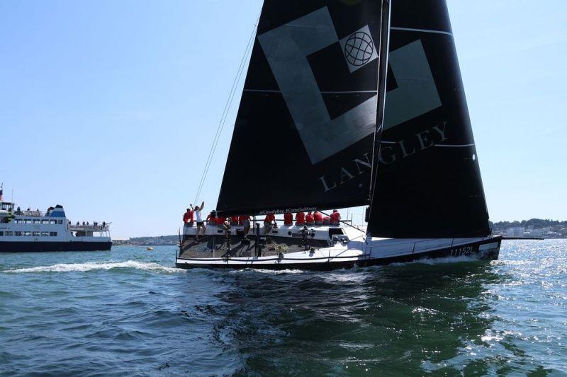 Tony Langley's TP52 Gladiator is the first monohull over the line photo copyright George Mills Photography taken at  and featuring the TP52 class