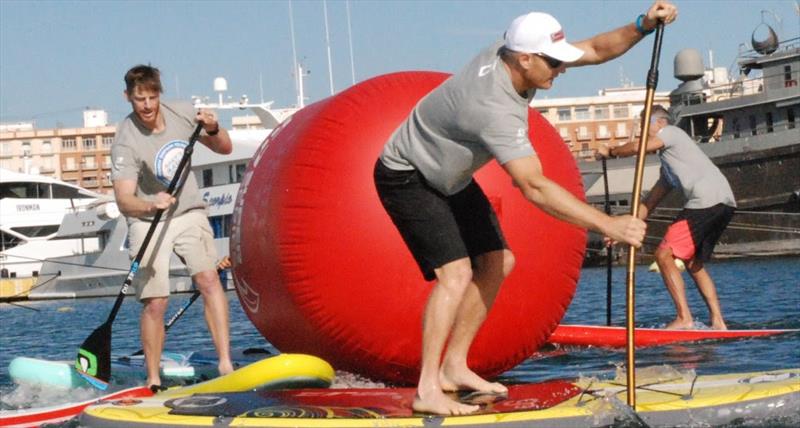 Bart's Bash fun in Valencia for the TP52 fleet (paddleboard race won by America's Cup sailor Jimmy Spithill) - photo © 52 SUPER SERIES