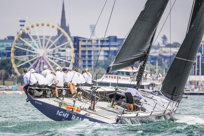 Festival of Sails - Melb to Geelong Passage Race mono line honours winner Ichi Ban photo copyright Salty Dingo taken at Royal Geelong Yacht Club and featuring the TP52 class