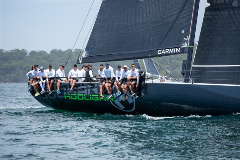 Hooligan on their way to a second race win and a convincing set of results for the CYCA Trophy Passage Series photo copyright Hamish Hardy / CYCA Media taken at Cruising Yacht Club of Australia and featuring the TP52 class