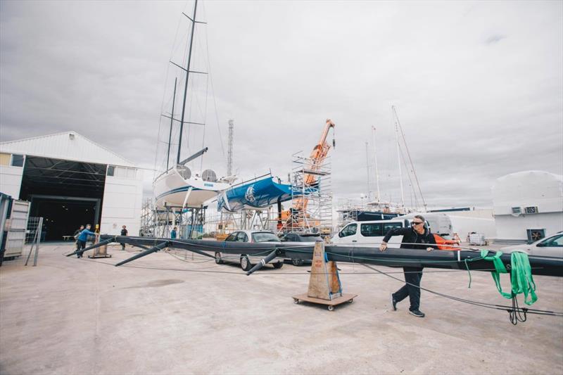 Southern Spars and Future Fibres work with Bronenosec Sailing Team on the design and construction of their new 52 Super Series boat rig package photo copyright Southern Spars taken at Real Club Nautico Valencia and featuring the TP52 class