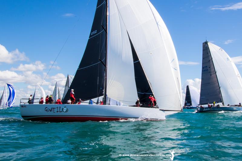 TP52s on the line - Lendlease Brisbane to Hamilton Island Race photo copyright Nic Douglass / www.AdventuresofaSailorGirl.com taken at Royal Queensland Yacht Squadron and featuring the TP52 class