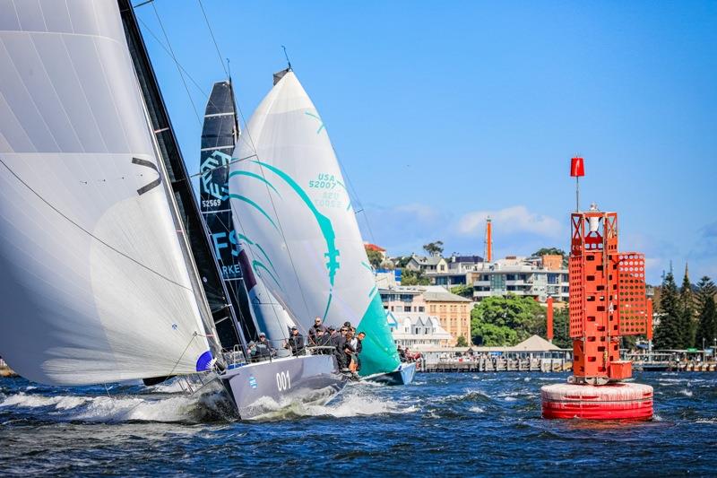 Flying TP52 start sets for perfect finish at SailFest Newcastle Regatta