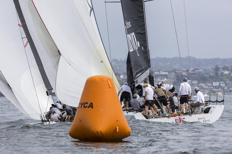 TP52 close racing on day 1 of the 2022 Sydney Harbour Regatta - photo © Andrea Francolini / MHYC