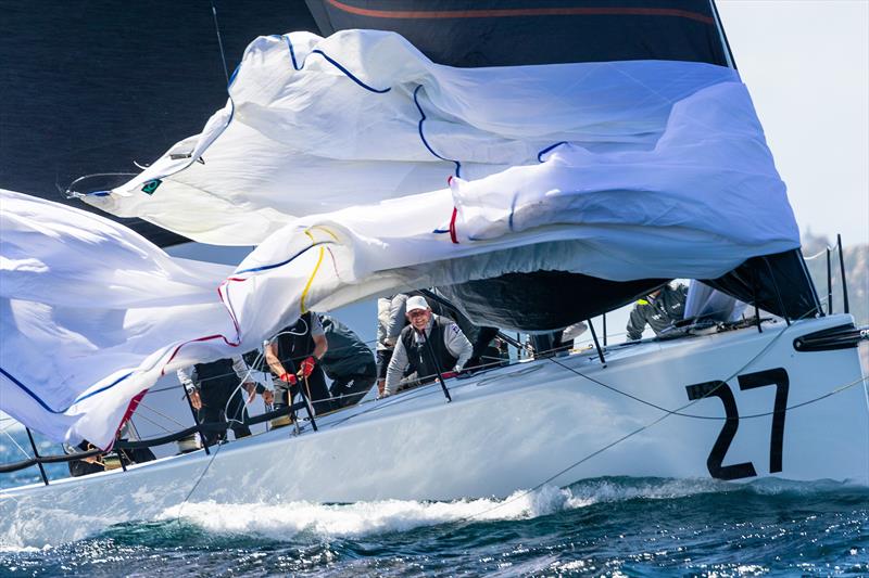 First day of racing at the ABANCA 52 Super Series Baiona Sailing Week photo copyright María Muiña taken at Monte Real Club de Yates and featuring the TP52 class