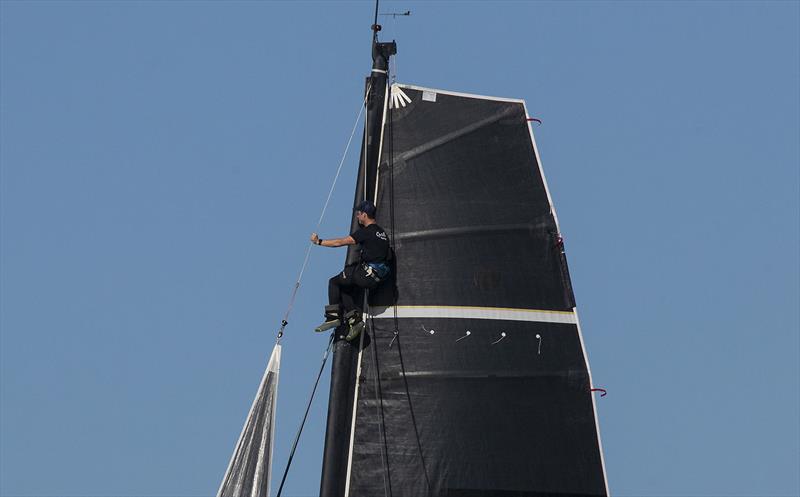 Aloft on the Quest. No just where did that breeze go? - photo © John Curnow