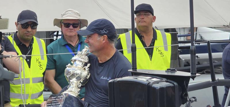 A happy owner - Sam Haynes and the Tattersall Cup is his in 2022 - photo © Clayton Reading