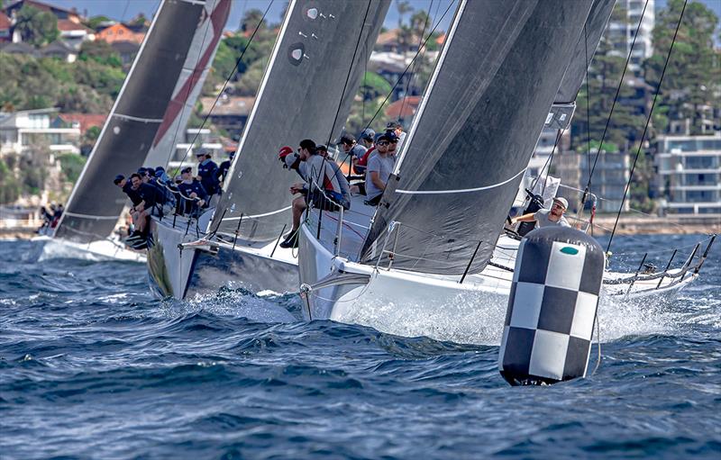 Close mark rounding on Day 1 of the Pallas Capital TP52 Gold Cup - photo © Bow Caddy Media