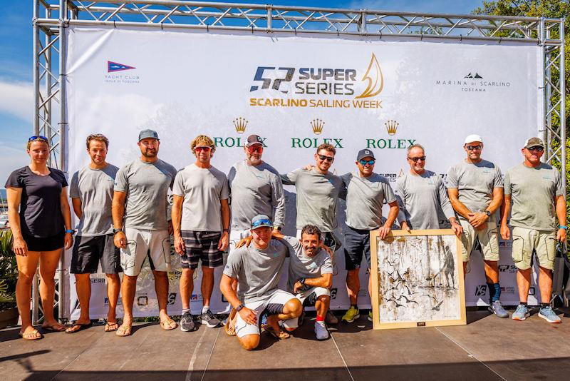 52 Super Series Scarlino Sailing Week 2023 Prize Giving photo copyright Nico Martinez / 52 Super Series taken at Club Nautico Scarlino and featuring the TP52 class