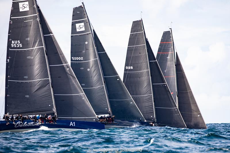 Starting Traffic during Pallas Capital Gold Cup Act 3 photo copyright Nic Douglass for @sailorgirlHQ taken at Newcastle Cruising Yacht Club and featuring the TP52 class
