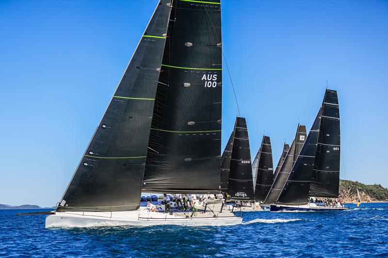 TP52 Hooligan and the 52 fleet at Hamilton Island Race Week photo copyright Salty Dingo taken at Hamilton Island Yacht Club and featuring the TP52 class