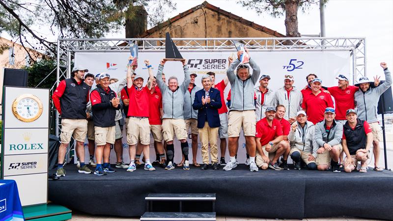 52 SUPER SERIES Saint-Tropez Cup Prize Giving photo copyright Nico Martinez / 52 Super Series taken at Société Nautique de Saint-Tropez and featuring the TP52 class