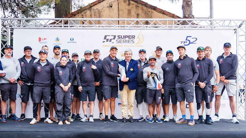 52 SUPER SERIES Saint-Tropez Cup Prize Giving photo copyright Nico Martinez / 52 Super Series taken at Société Nautique de Saint-Tropez and featuring the TP52 class