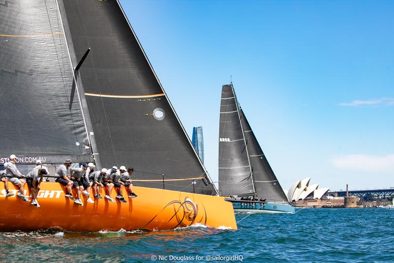 Quintessential Sydney at the LGT Wealth Management Australia Cup photo copyright Nic Douglass for @sailorgirlhq taken at Cruising Yacht Club of Australia and featuring the TP52 class