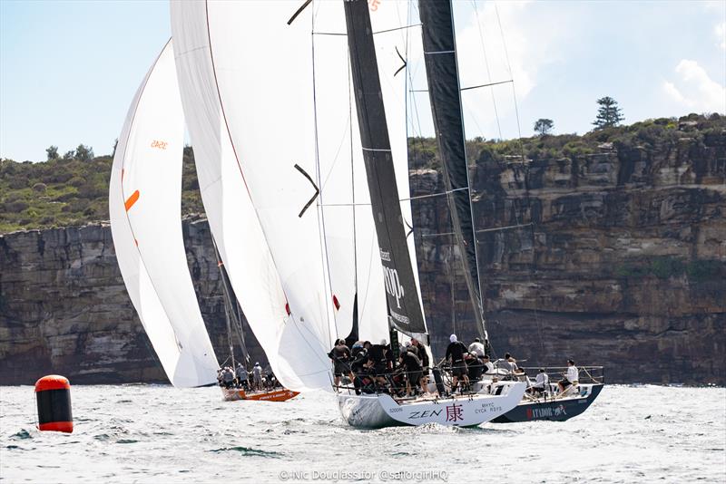 First Light leading the TP52s - photo © Nic Douglass for @sailorgirlHQ