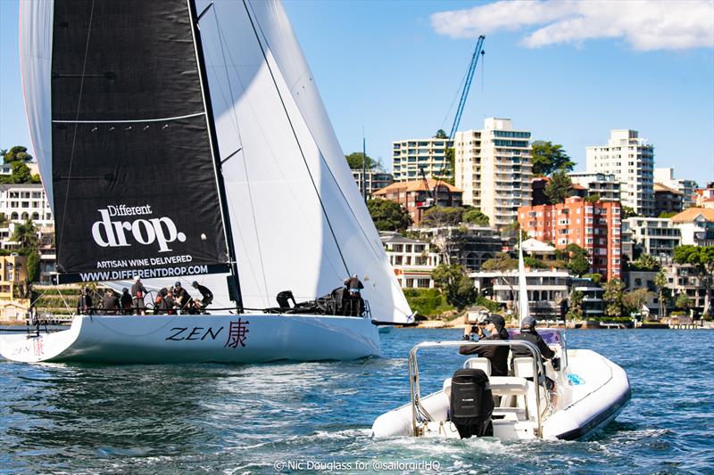 Pallas Capital Gold Cup Act 2 - Injured Gordon Ketelbey cheered on his team photo copyright Nic Douglass for @sailorgirlHQ taken at Cruising Yacht Club of Australia and featuring the TP52 class