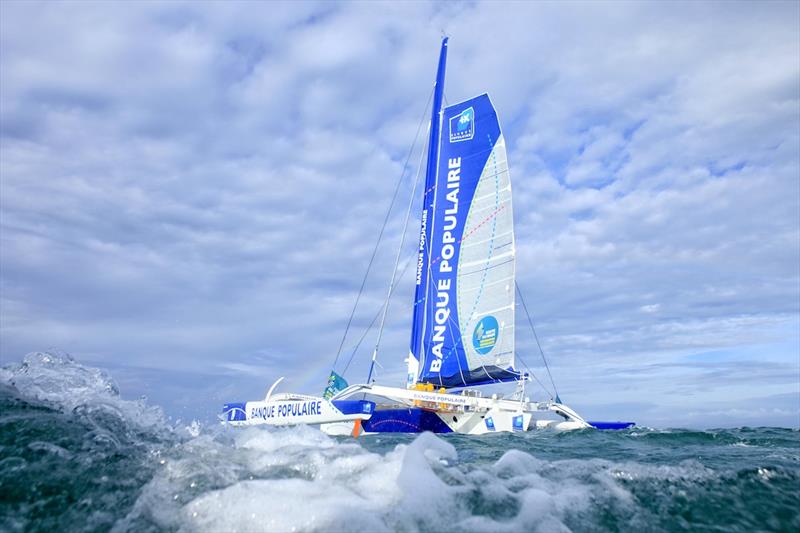 Banque Populaire starts La Route du Rhum photo copyright Christophe Launay / www.sealaunay.com taken at  and featuring the Trimaran class