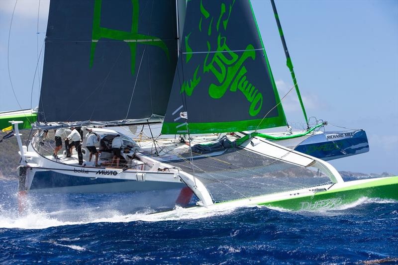 Phaedo3 during day 1 of Les Voiles de St. Barth photo copyright Rachel Jaspersen taken at  and featuring the Trimaran class