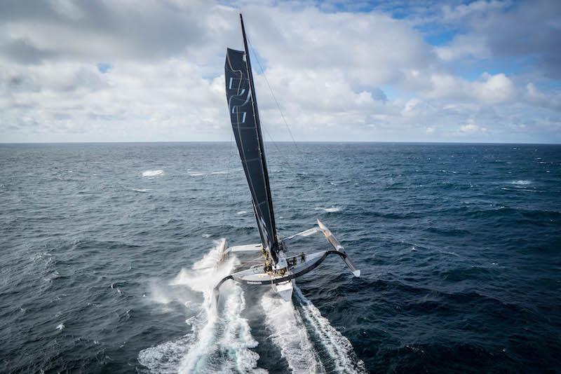 The maxi trimaran Spindrift 2 photo copyright Eloi Stichelbaut / Spindrift racing taken at  and featuring the Trimaran class