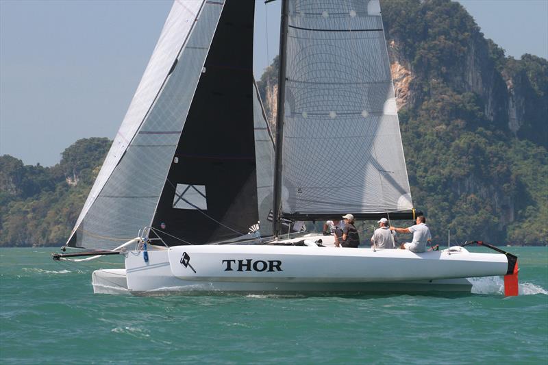 Thor on day 1 of The Bay Regatta 2017 photo copyright Scott Murray taken at Phuket Yacht Club and featuring the Trimaran class