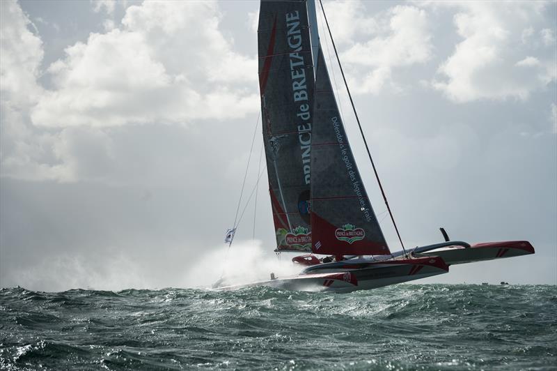 Prince de Bretagne during the Transat Jacques Vabre photo copyright Jean-Louis Carli taken at  and featuring the Trimaran class