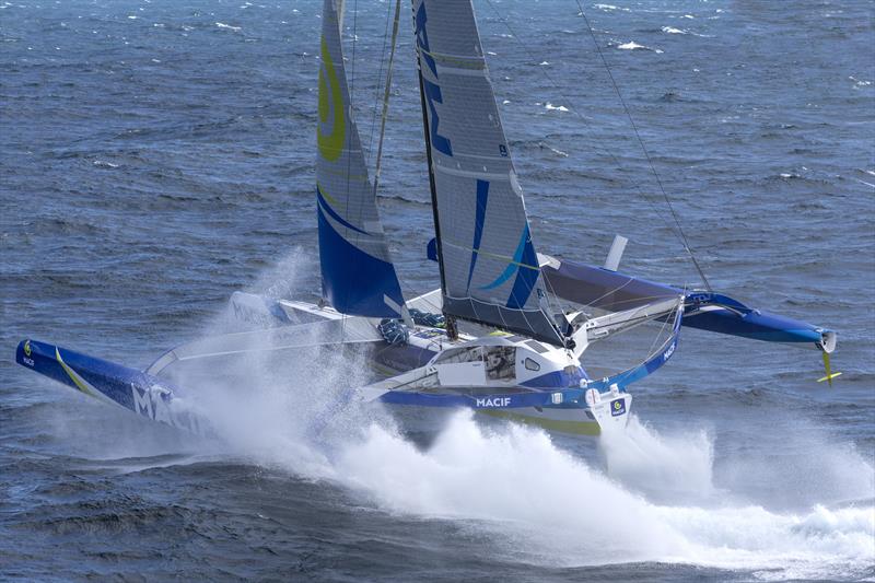 François Gabart on board the MACIF trimaran photo copyright Jean-Marie Liot / ALeA / Macif taken at  and featuring the Trimaran class