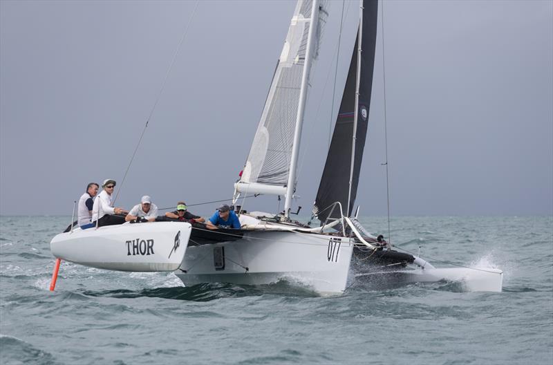 Phuket King's Cup Regatta day 2 photo copyright Guy Nowell / Phuket King's Cup taken at Royal Varuna Yacht Club and featuring the Trimaran class