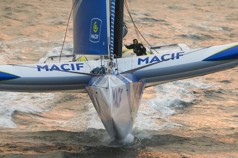 Francois Gabart onboard the maxi trimaran MACIF photo copyright Jean-Marie Liot / ALEA / MACIF taken at  and featuring the Trimaran class