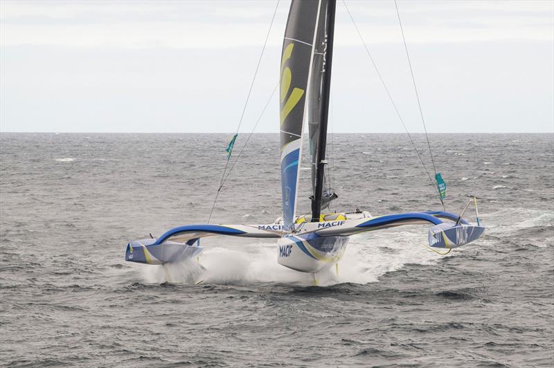 Francois Gabart on the maxi trimaran MACIF training off Belle Ile ahead of The Route du Rhum - Destination Guadeloupe photo copyright Vincent Curutchet / ALéA / Macif taken at  and featuring the Trimaran class