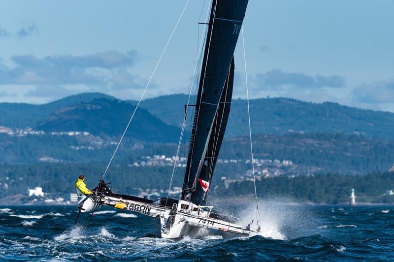 Pear Shaped Racing during the Race to Alaska 2019 photo copyright Drew Malcolm taken at  and featuring the Trimaran class