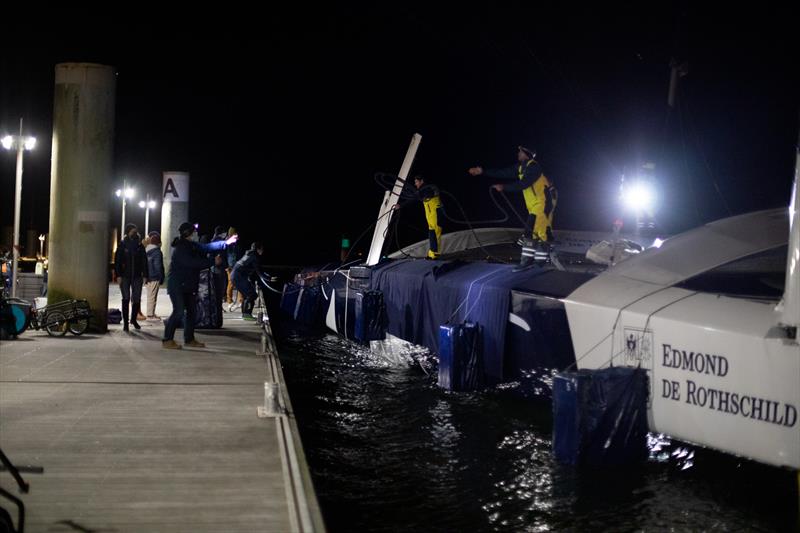 Maxi Edmond de Rothschild returns to Lorient for repairs - photo © E.Stichelbaut / polaRYSE / GITANA S.A