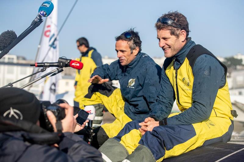 Charles Caudrelier (right) - Skipper of Maxi Edmond de Rothschild will be sharing the helm with Franck Cammas (left) - photo © Eloi Stichelbaut - polaRYSE / Gitana S.A.